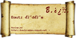 Bautz Ádám névjegykártya